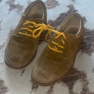 NORDSTROM 1117 BEIGE SUEDE KIDS OXFORD TIE UP SHOES SZ 1